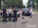 В Вышгороде Hyundai сбил велосипедиста и врезался в KIA. Водителю стало плохо за рулем