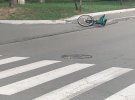 В Вышгороде Hyundai сбил велосипедиста и врезался в KIA. Водителю стало плохо за рулем