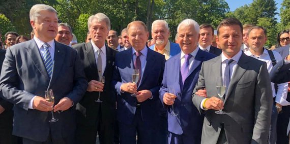 П'ятеро президентів під час прийому до Дня Незалежності у Маріїнському палаці, 24 серпня 2020 року.