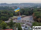 Во Львове самый большой флагшток области открыли на территории Национальной академии сухопутных войск