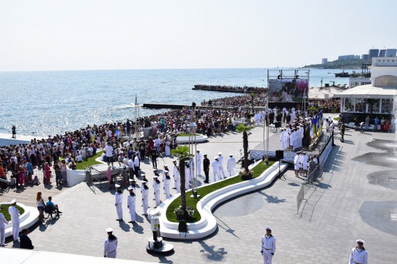 В Одесі з нагоди Дня Незалежності пройшов масштабний військово-морський парад
