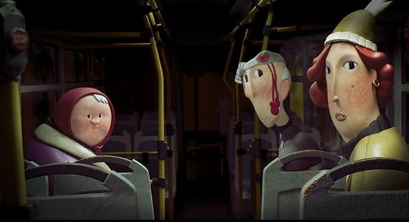 Один з конкурсних фільмів "Автобусний маршрут 35А" розказує про відчуття загрози від нового пасажира. Показують на Міжнародному фестивалы актуальної анімації та медіамистецтва LINOLEUM у Києві.