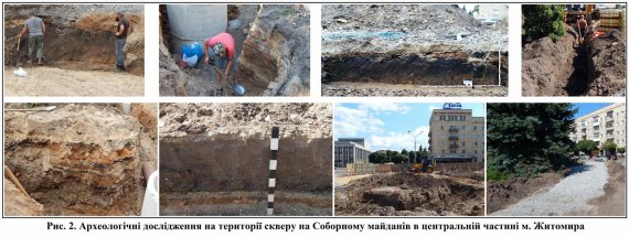 В Житомире на площади Соборной во время благоустройства сквера археологи обнаружили артефакты XIV-XX вв.