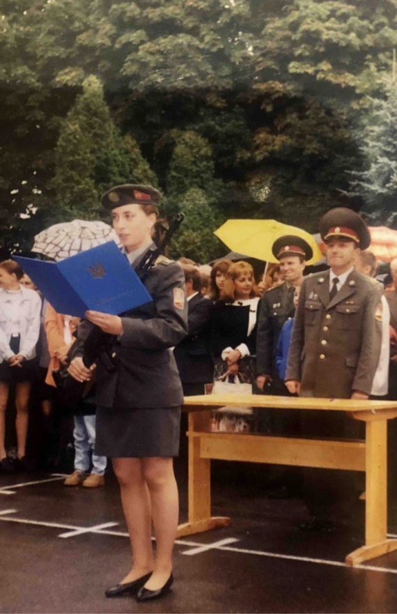 Ірина Верещук під час присяги у Військовому інституті при Львівській політехніці