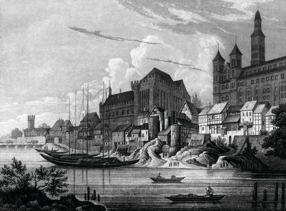 Гравюру із зображенням міста Мальборк виготовили в Берліні 1841-го. Тоді фортеця з околицями належала Пруссії, що заволоділа краєм 1772 року