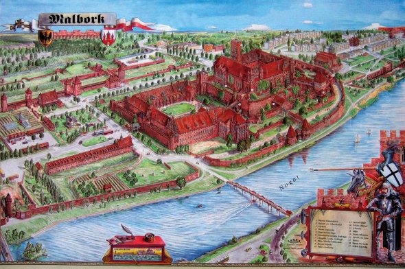 Місто Мальборк заснували лицарі Тевтонського ордену. У 1309–1457 роках було резиденцією великого магістра та столицею держави Орденштадт. Потім стало власністю Польщі