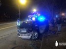 В Харькове пьяный полицейский из Сумской области за рулем Mitsubishi Outlander устроил аварию