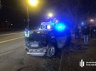 У Харкові п'яний поліцейський із Сумщини за кермом Mitsubishi Outlander влаштував аварію