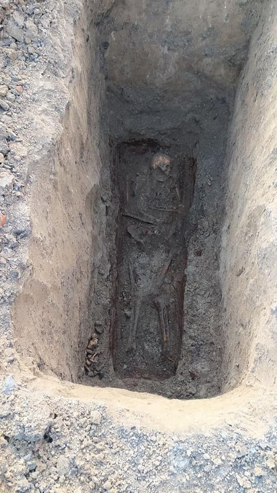 На місці будівництва супермаркету в місті Баштанка Миколаївської області знайшли поховання початку XIX ст.