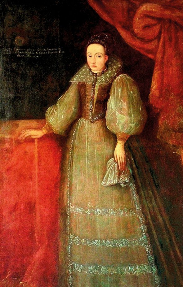 Портрет графині 25-річної Елізабет Баторій написав невідомий художник ­1585-го. Дворянка володіла Чахтицьким замком із 12 селами на території сучасної Словаччини. 1611 року її засудили до довічного ув’язнення за вбивство жінок, яких слуги заманювали в замок