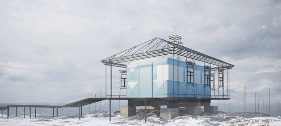 Біля української антарктичної станції Академік Вернадський створять арт-інсталяцію у вигляді української хати