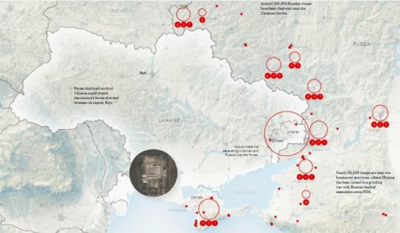 Карта расположения русских войск