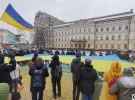 Українці вийшли на мітинг проти президента РФ Володимира Путіна 