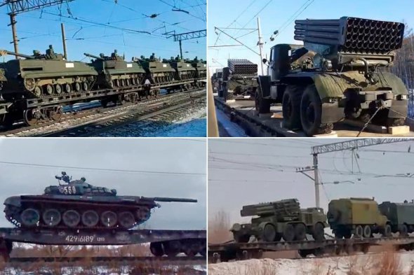 РФ перекидає до кордонів України техніку з баз усіх армій Східного військового округу