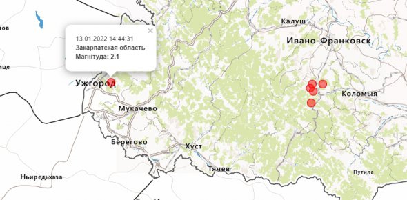 В Украине произошло землетрясение 
