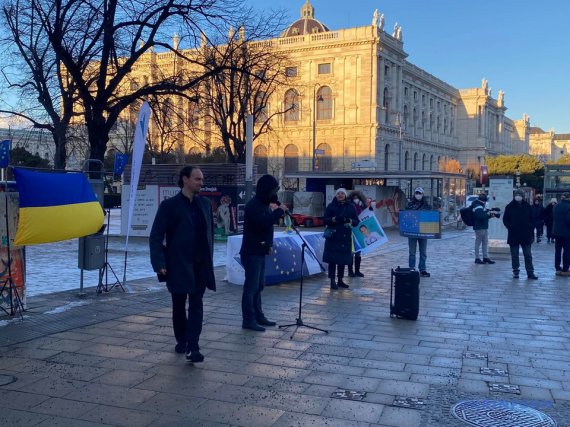 Акция солидарности с Украиной прошла в Вене.