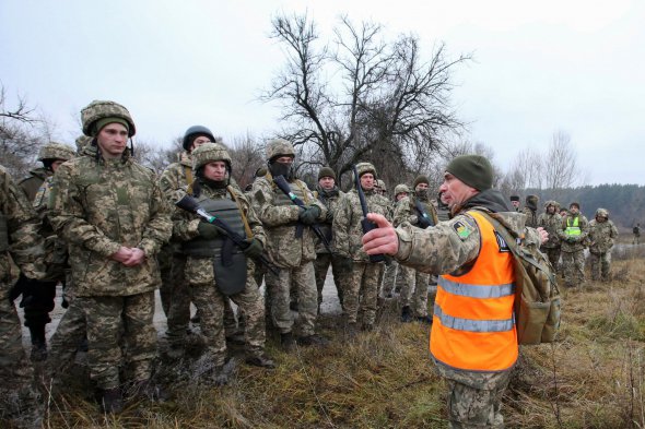 Військові навчання на полігоні під Харковом 