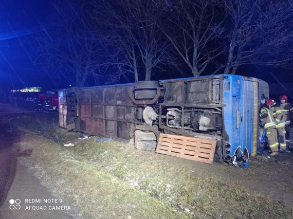 У Польщі потрапив в аварію український автобус