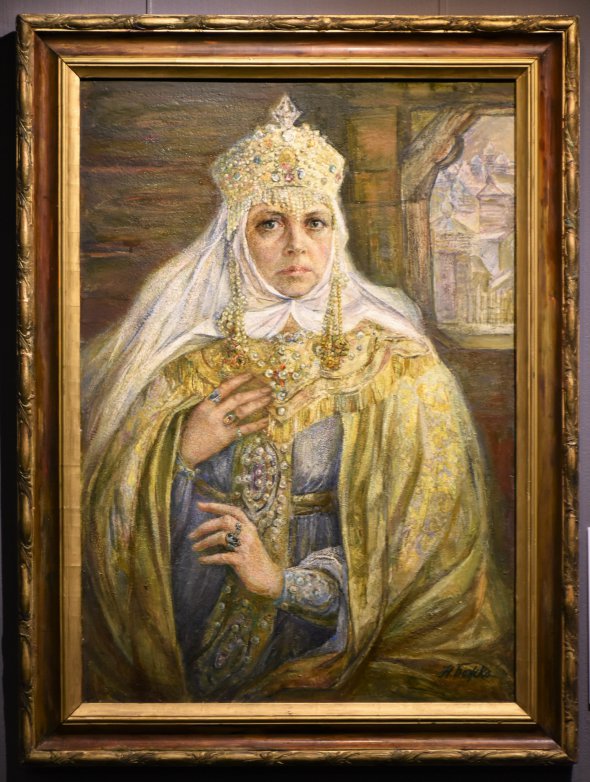 Украинская художница в советское время изобразила княгиню Ольгу в кокошнике