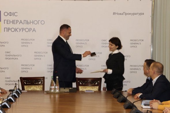 Єрмак представляє Венедіктову працівникам Офісу генпрокурора, березень 2020 року.