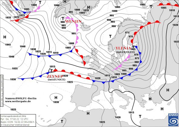 Атмосферный фронт принесет в Украине дожди. Осадками 17 февраля не коснется только Восток