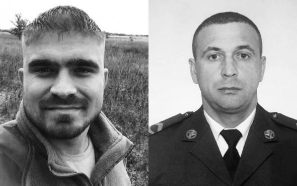 Під час обстрілу на  Донбасі  загинули  старший лейтенант Ігор Демидчук (ліворуч)  та штаб-сержант Олександр Стельмах  із Житомирської області