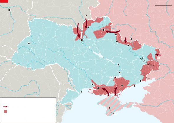 Оккупированные россиянами территории Украины 