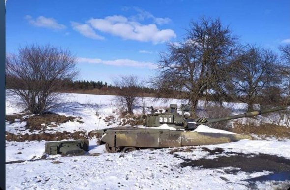 Уничтоженная боевая техника под Сумами