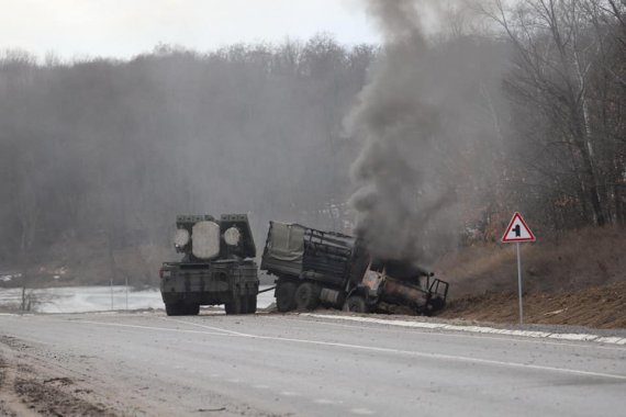 На Чернігівщині Територіальна оборона ЗСУ спалила техніку окупантів