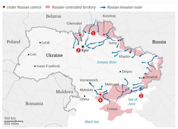 Оккупированные россиянами украинские территории