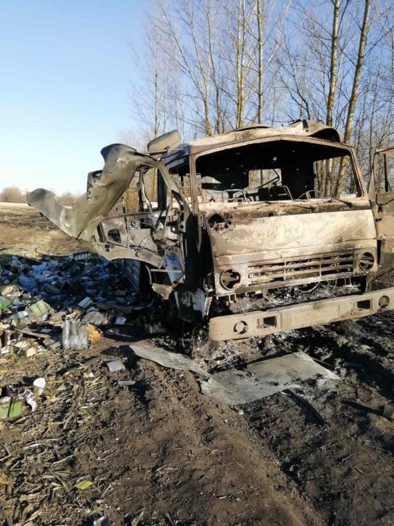 Показали спалену ворожу техніку