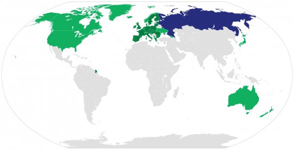 Країни, які ввели санкції проти Росії 