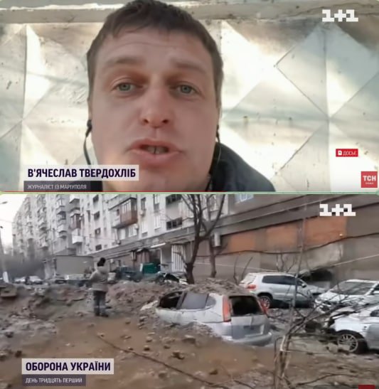 Журналист Вячеслав Твердохлеб месяц вынужден был прятаться в подвалах Мариуполя. Фото: Скриншот