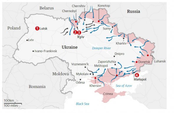 Окуповані росіянами українські території 