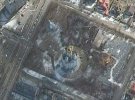 Спутниковый снимок братской могилы в Буче