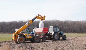 На полях Вінниччини працює сільгосптехніка. Посівна цього року стартувала раніше, ніж зазвичай. Сіють ячмінь, горох, кукурудзу, пшеницю, цукрові буряки