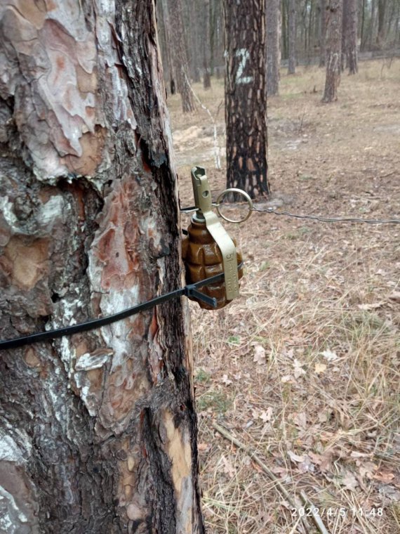 Російські окупанти   залишили в Київській області багато  розтяжок,  вибухівки, мін і гранат.  У деяких районах вже є жертви