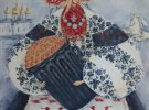Мисткиня Ольга Гайдамака показала роботу, яку створила перед війною: "Писала картину перед війною на замовлення пані Ірині, яка колекціонує пасківники. Тут зображено пасківник, якому більше 100 років і який побував в 4-х поколіннях"