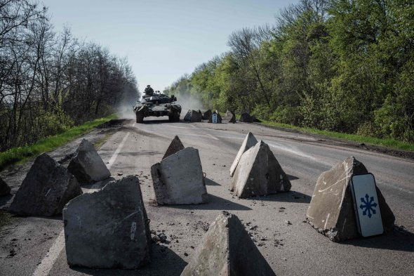 Украинские войска возле Славянска 