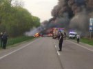 В Ривненской  области бензовоз столкнулся с пассажирским автобусом. 16 человек погибли, еще шесть - искалечились
