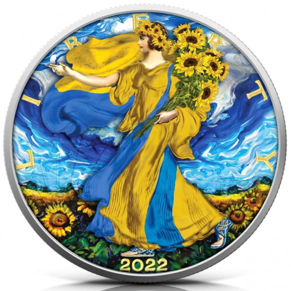 У дизайні монети використали соняшник, як символ України