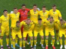 Футболисты сборной Украины перед товарищеским матчем с "Боруссией" М