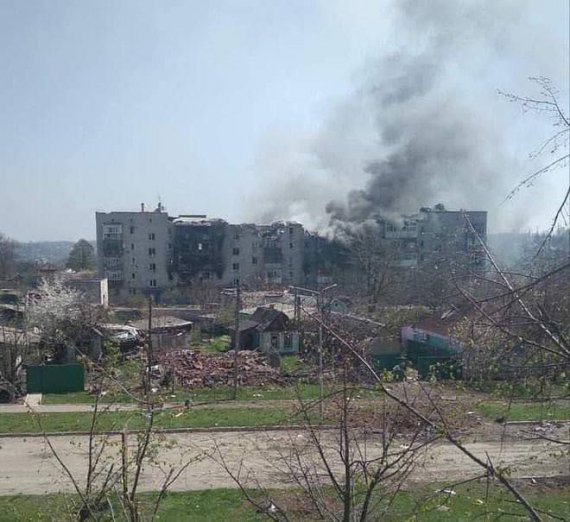 Последствия обстрелов оккупантами Попасной в Луганской области.