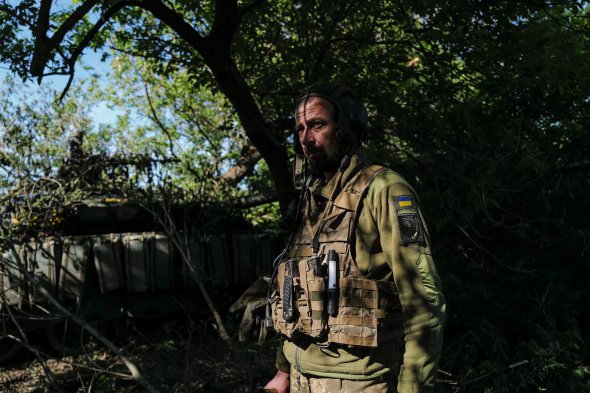 Украинский военнослужащий в Харьковской области