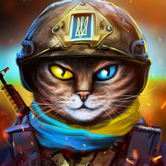 Маріанна Пащук створила цілу серію ілюстрацій про патріотичних котів.