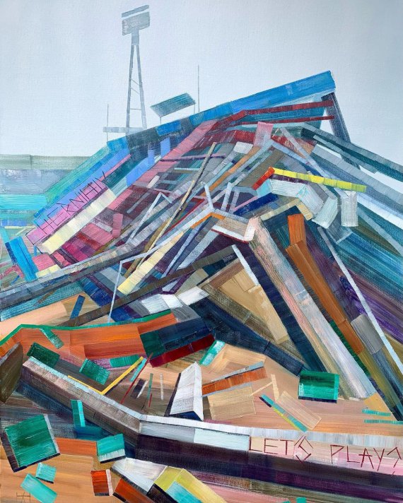 Ната Левітасова пише олійний живопис. Працює у техніці геометричної симпліфікації з акцентом на колір. Цей стиль ще називають неокубізмом.
