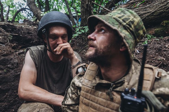 Украинские солдаты на Донбассе 