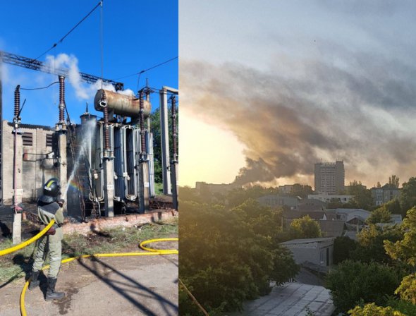 Бердянськ 12 червня. Фото окупантів (лівроруч) та місцевих жителів (праворуч)