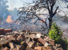 Разрушенные российскими войсками дома в Луганской области.