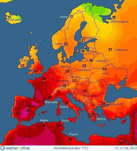 У п'ятницю в Україні, на відміну від Іспанії, Португалії, Франції, буде комфортна погода